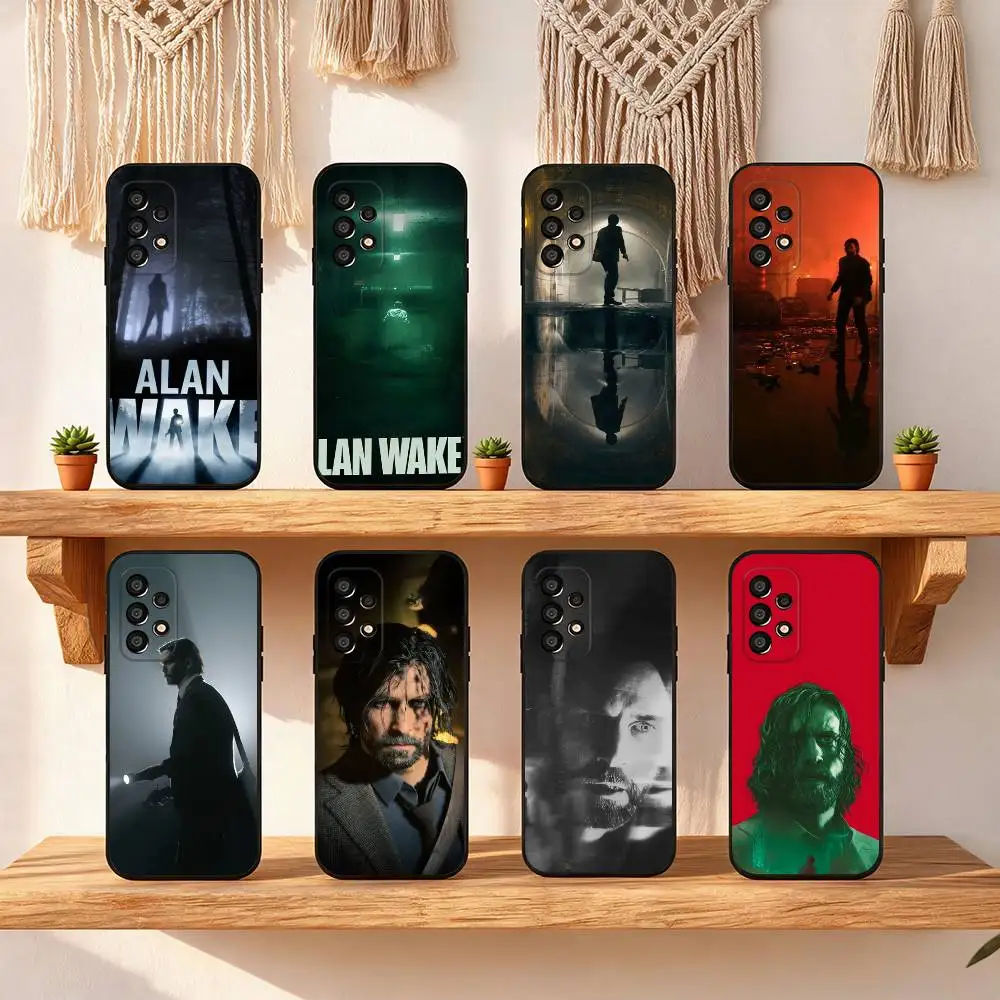 Alan W-Wake Phone Case For Samsung Galaxy S25 S24 S23 S22 S21 S20 S10 S10E Ultra Plus FE Note 20 Ultra Black Cover