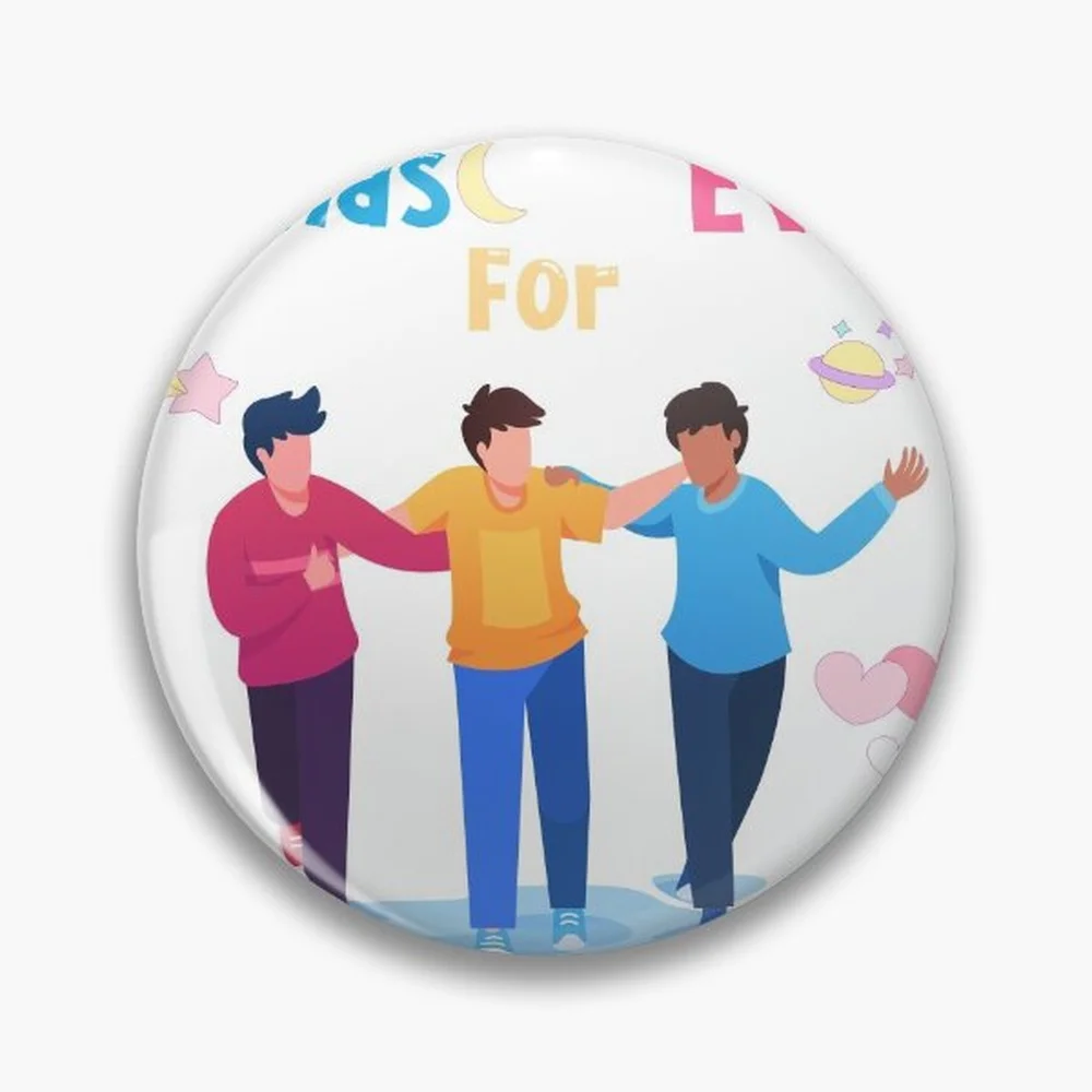 B.F.F Best friends forever Pin Holographic Star Heart Pin Brooches Laminated Button Fashion Accessory