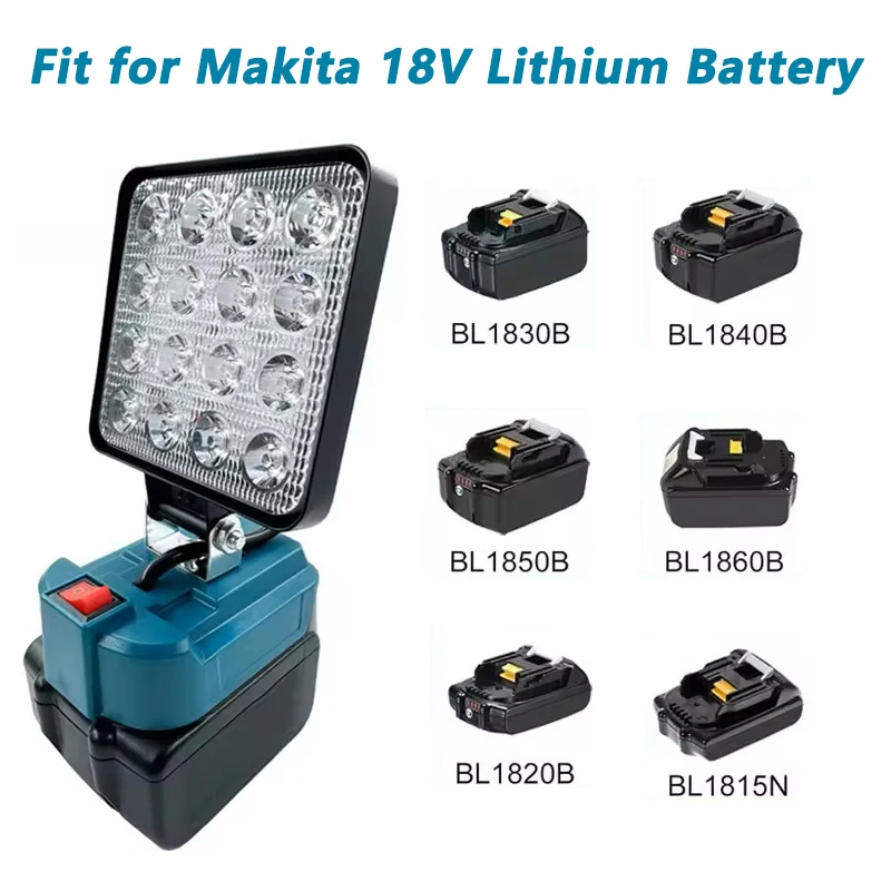 For Makita 14.4V-18V Li-ion Battery Lantern Outdoor Flashlight 4 Inch Cordless LED Work Light Camping Lamp Emergency Lighting image 4
