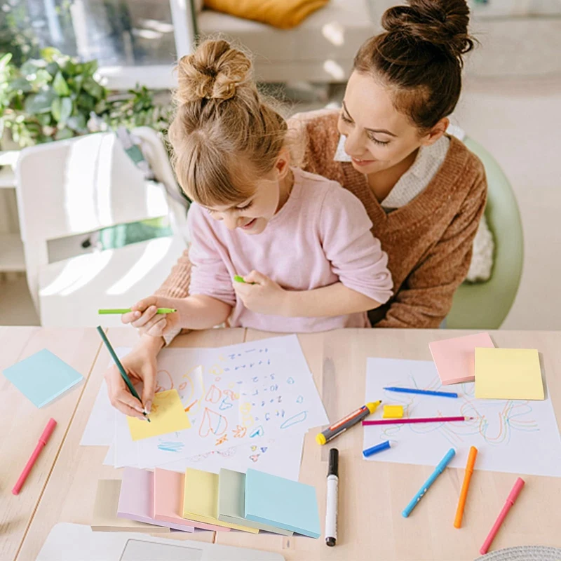 12 PCS Super Sticky Notes Superior Stickiness 3X3 Inches Eco-Friendly, Portable, Perfect