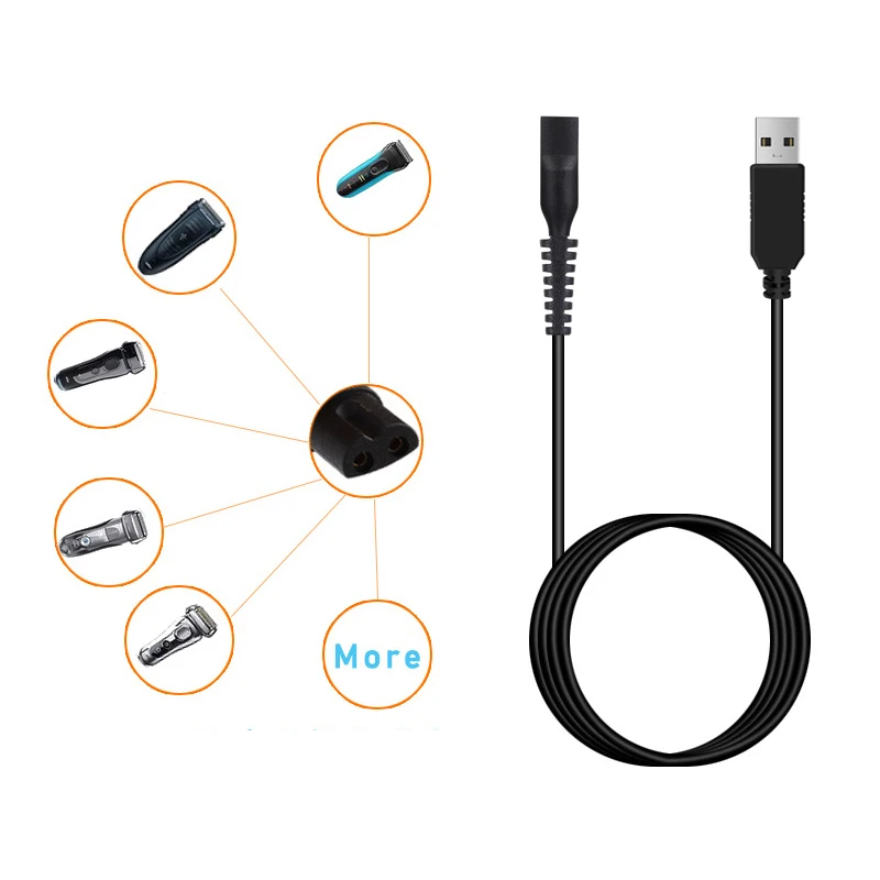 12V USB Charger Cable for Braun 5742 5743 5746 5770 5771 5773 5774 5775 5776 5790 5873 5874 5875 Electric Razors Shaver Adapter