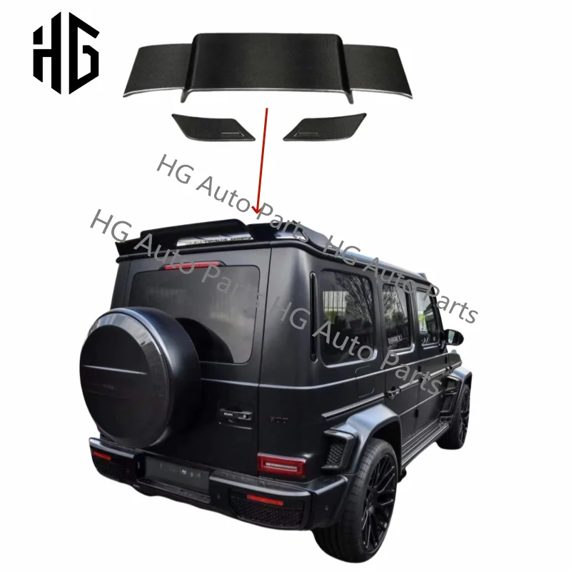 

Suitable for Mercedes Benz G rear spoiler W463A W464 G350 G500 G550 G53 G63 2018-2023 carbon fiber trunk spoiler roof wings