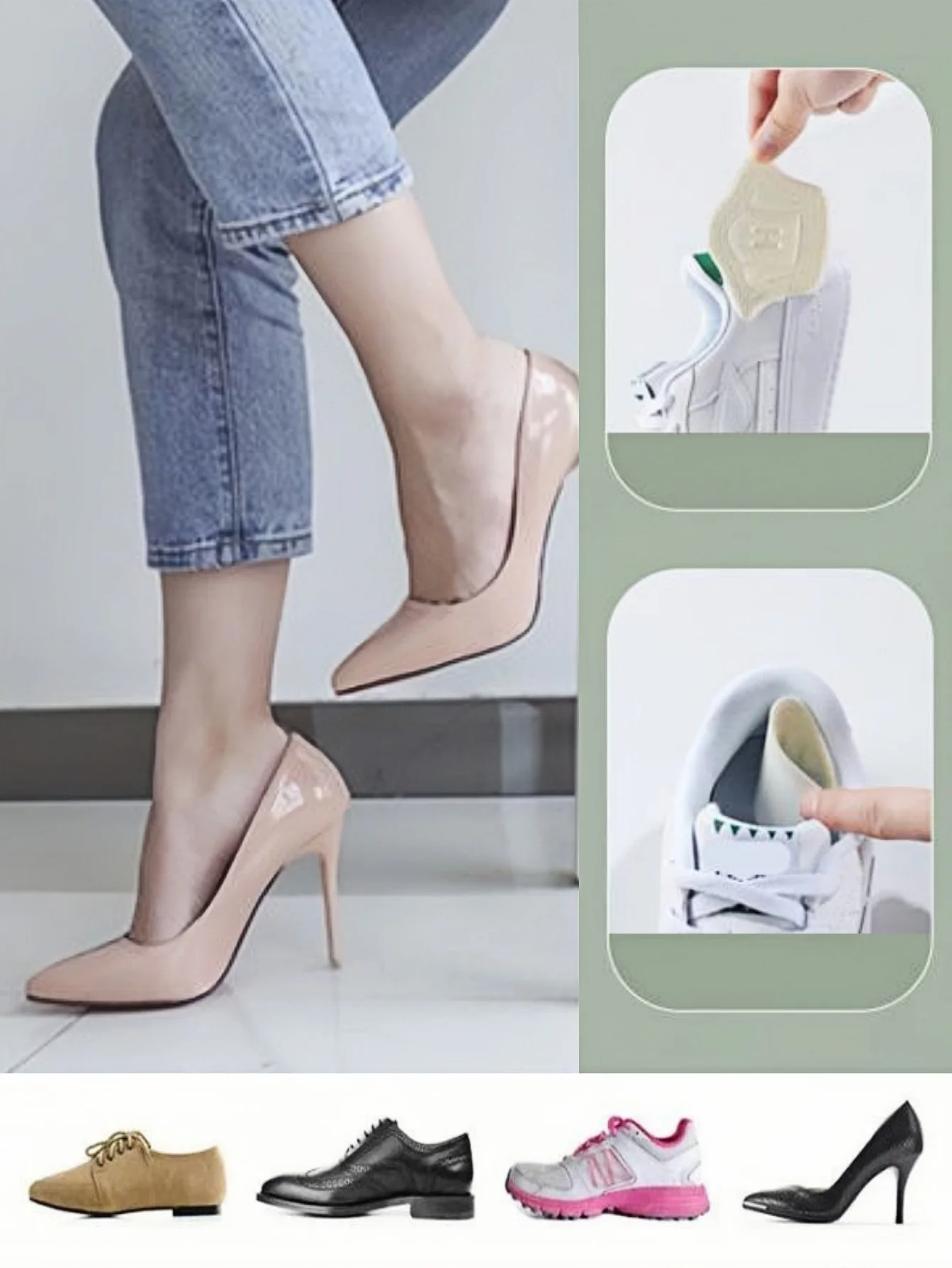 3-24Pairs النعال منصات كعب للأحذية الرياضية قابل للتعديل حجم مكافحة ارتداء قدم وسادة وسادة إدراج نعل كعب حامي الخلفي ملصق