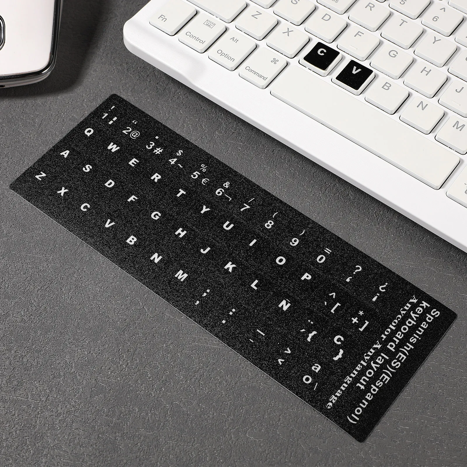 10Sheets Spanish Keyboard Stickers Computer Laptop Notebook Universal Wear Resistant Scratch Proof Keyboard Protection for Home