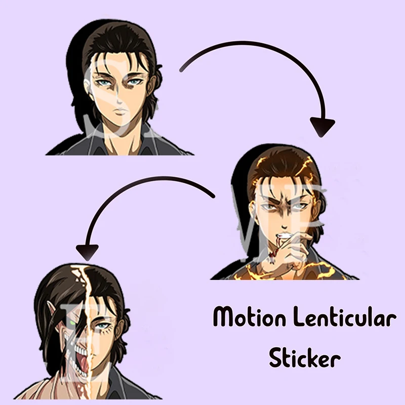 Anime Attack on Titan Eren Car Stickers Waterproof Decal Home Decor Luggage Sticker Laptop Refrigerator Sticker Christmas Gift