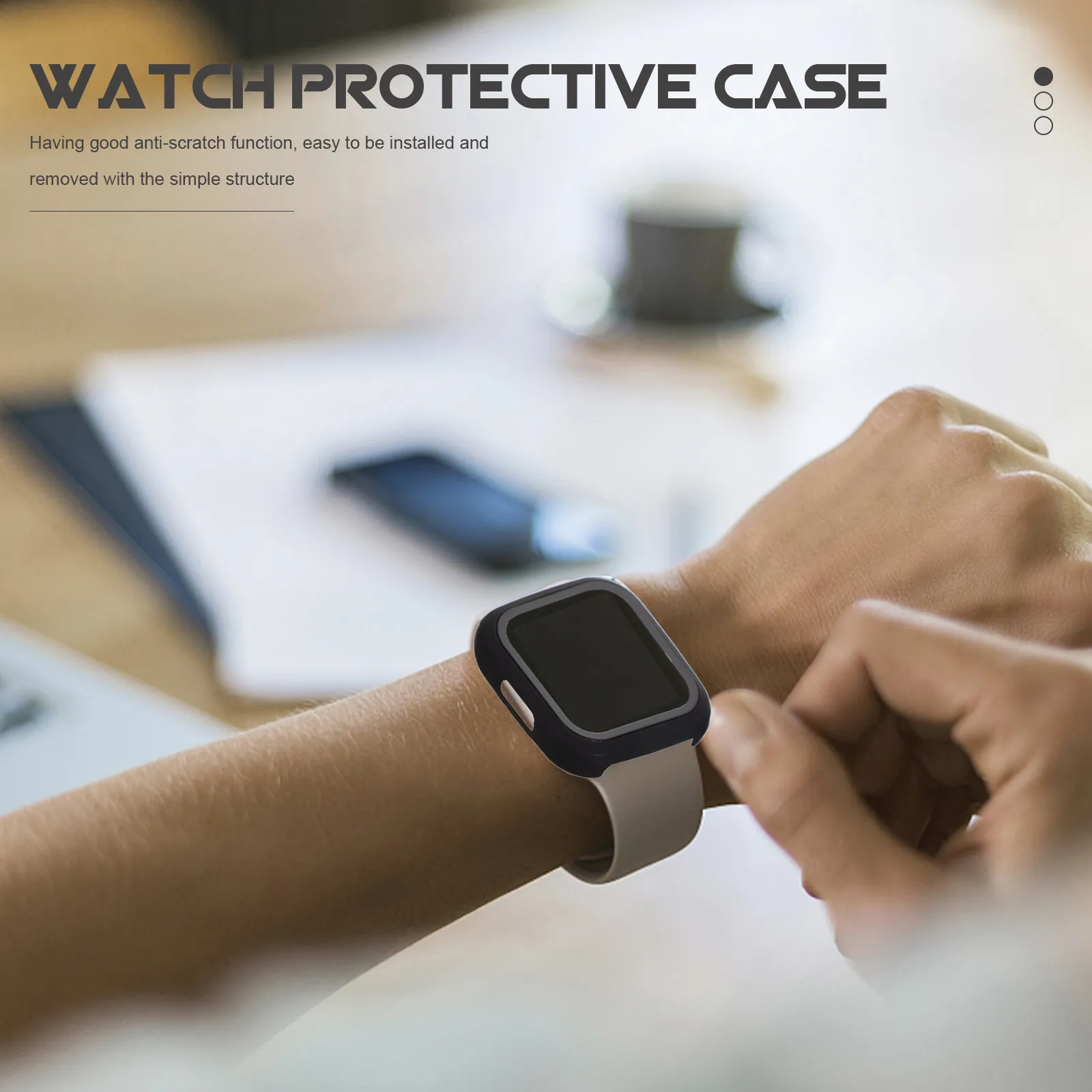 

2Pcs Hard Pc Protective Watch Case with Edge Coverage Scratch Proof Screen Protector for Smartwatch Wristwatch Anti Scratch