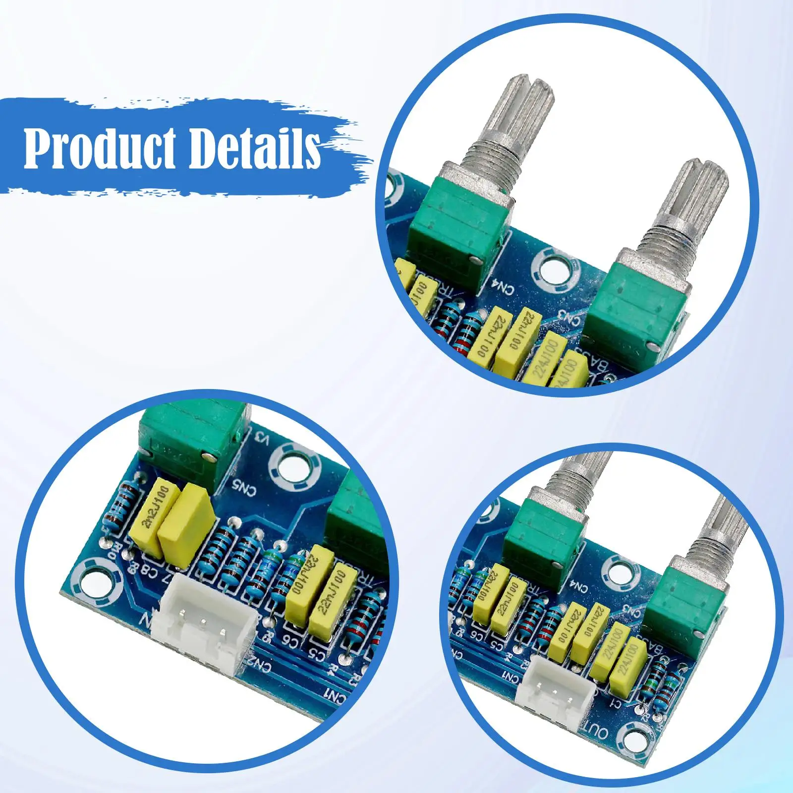 Modul Preamplifier Audio Kontrol Nada Treble Bass Papan Penyetelan Audio yang Kokoh