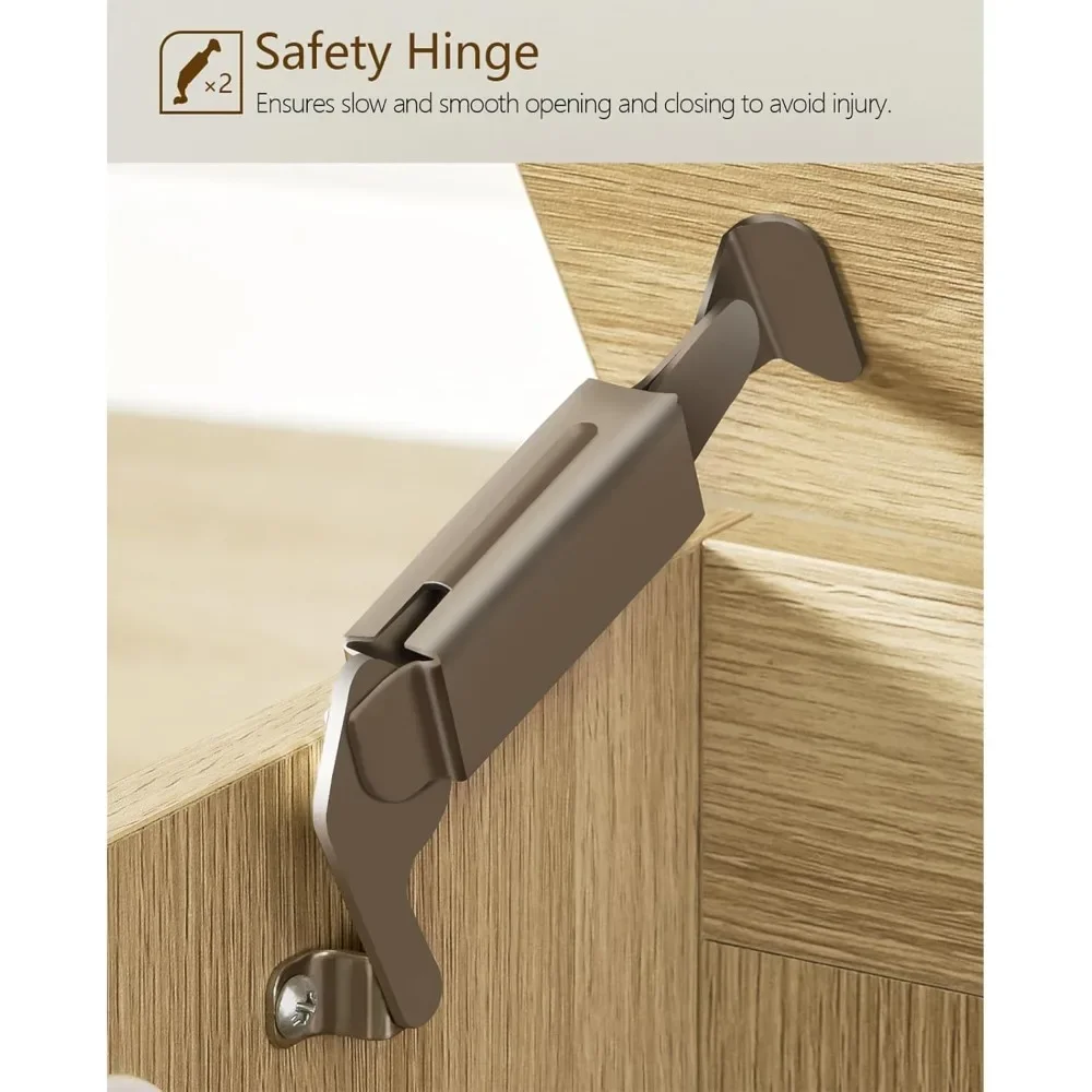 صندوق تخزين كبير مقاس 39.4 بوصة مع مفصلات أمان: صندوق ألعاب لغرفة النوم متعدد الأغراض، ومقعد تخزين، ومنظم للأحذية