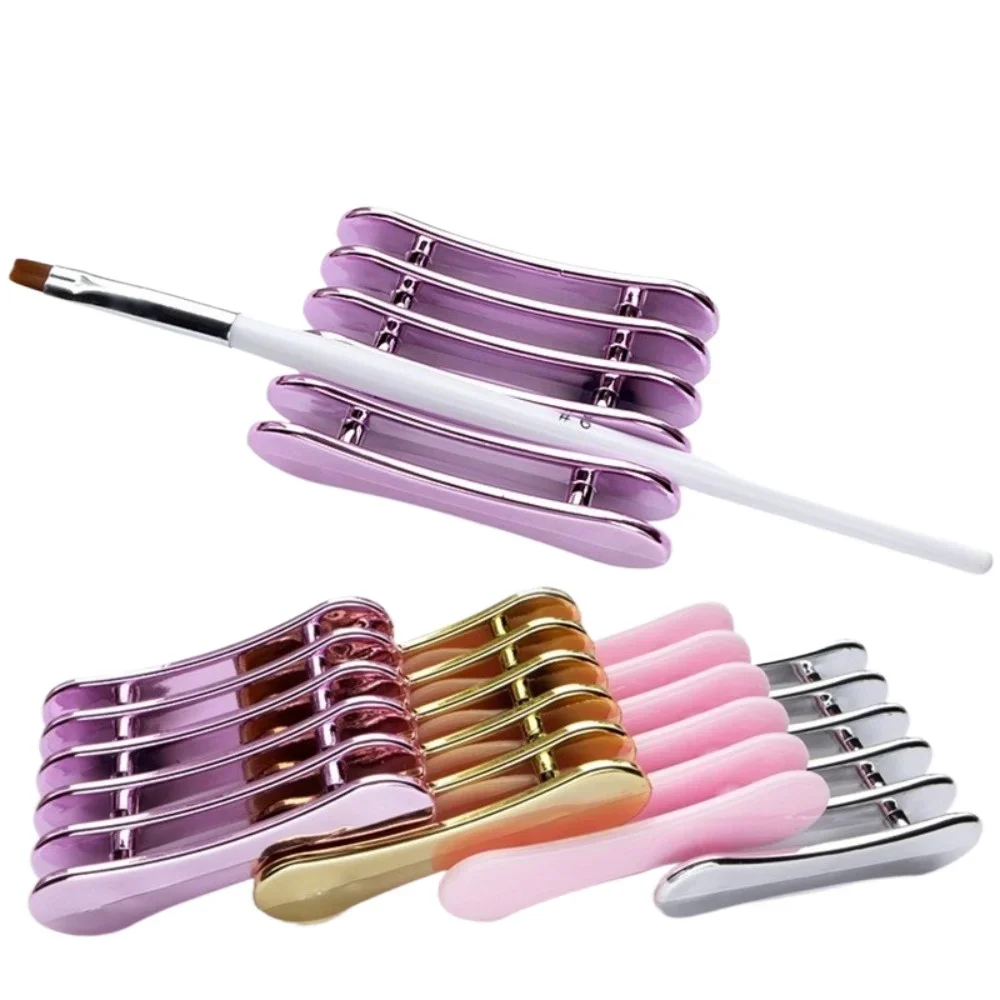 5 Grids Nail Art Painting Brush Holder Nail Brush Rack Painting Pen Rest Holder Stand UV Gel Brush Display Holder Manicre Tools