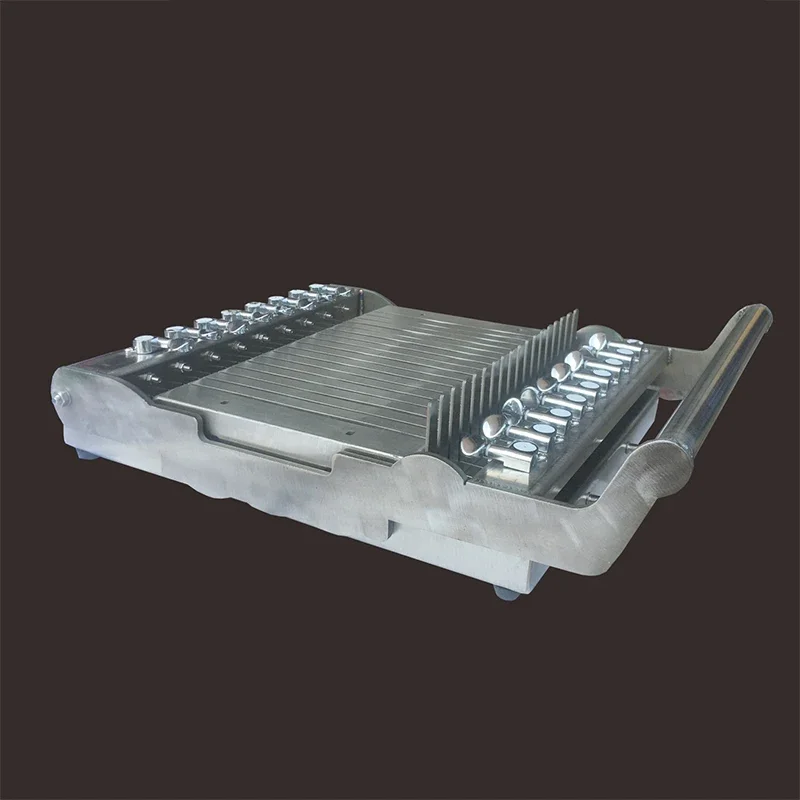 太いステンレス鋼の丸い手動フィラメントカッター,豆腐生ゼリーランチョン肉ハムソーセージ用の鋼線スライサー