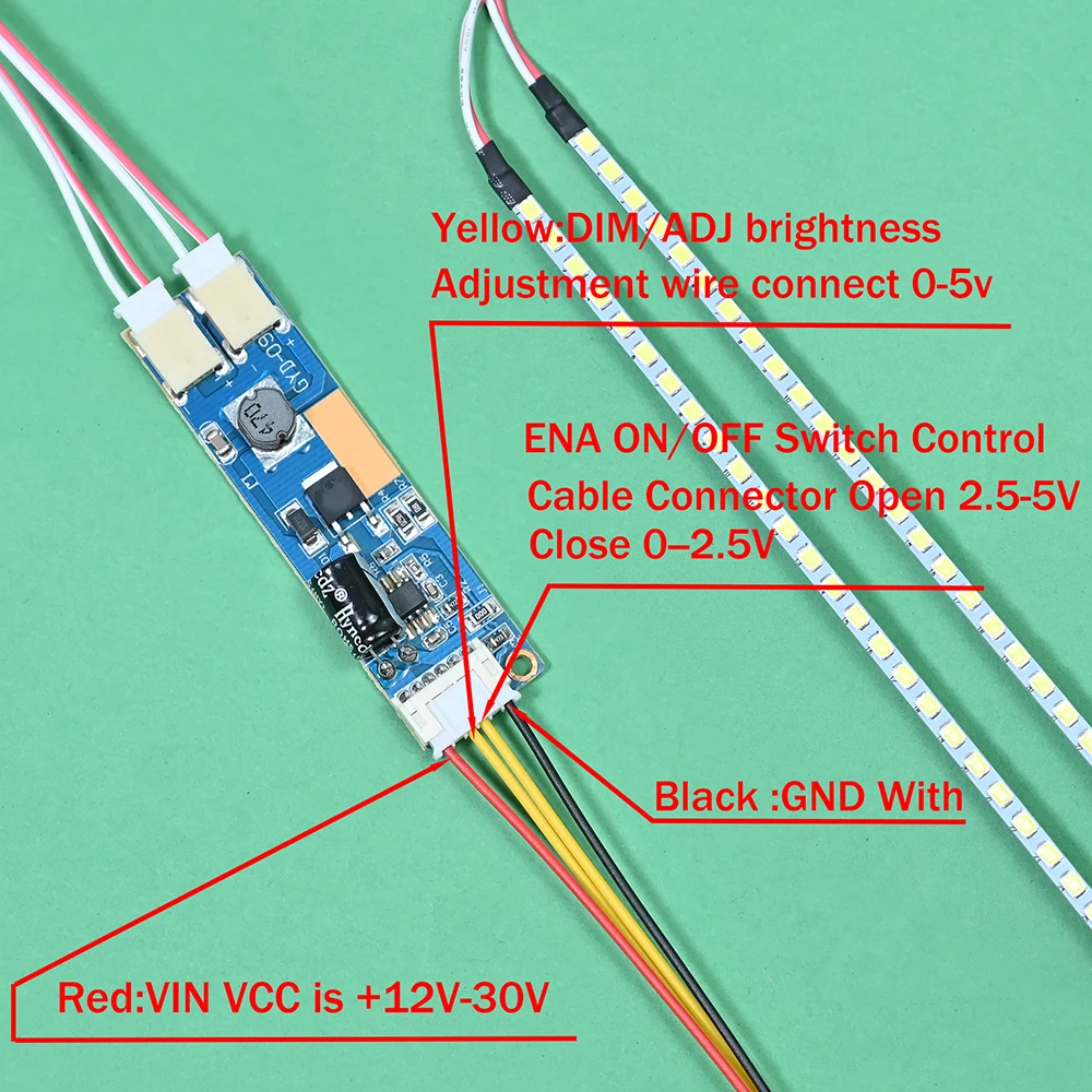 Kit de tira de luces LED de retroiluminación, módulo de pantalla LCD CCFL a Monitor LED, CC 10-30V, 22 pulgadas, 490mm, nuevo