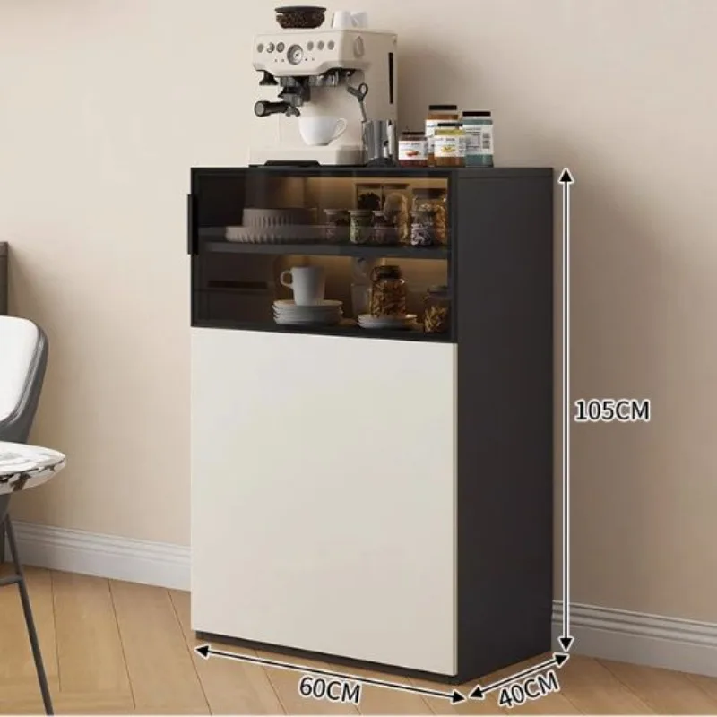 Aluminum alloy dining side cabinet, sweeping robot storage cabinet, glass entrance cabinet