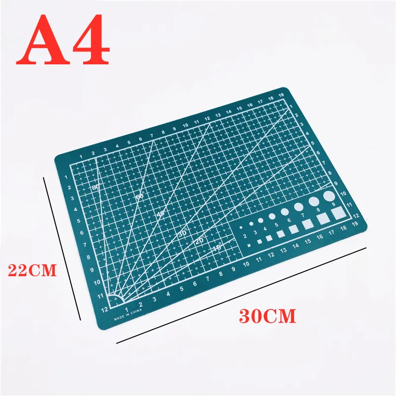 1pcs PVC Cutting Mat Workbench Patchwork Cut Pad Sewing Manual DIY Knife Engraving Leather Cutting Board Single Side Underlay