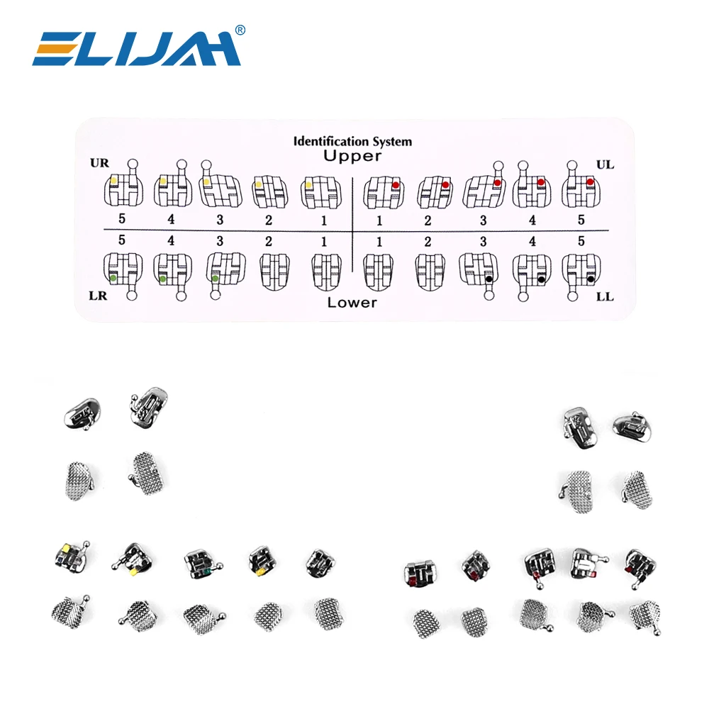 

ELIJAH стоматологический ортодонтический кронштейн 0,018 0,022 Roth MBT металлические брекеты стоматологические ортодонтические кронштейны Edgewise стоматологические инструменты