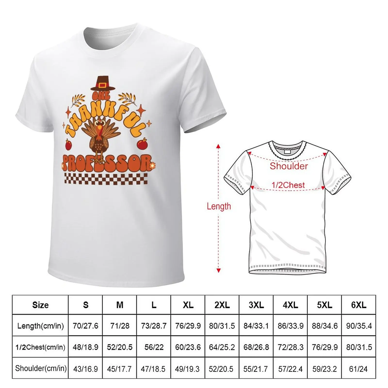 One thankful professor cute thanksgiving design T-shirt Blouse cute tops animal prinfor boys black t shirts for men