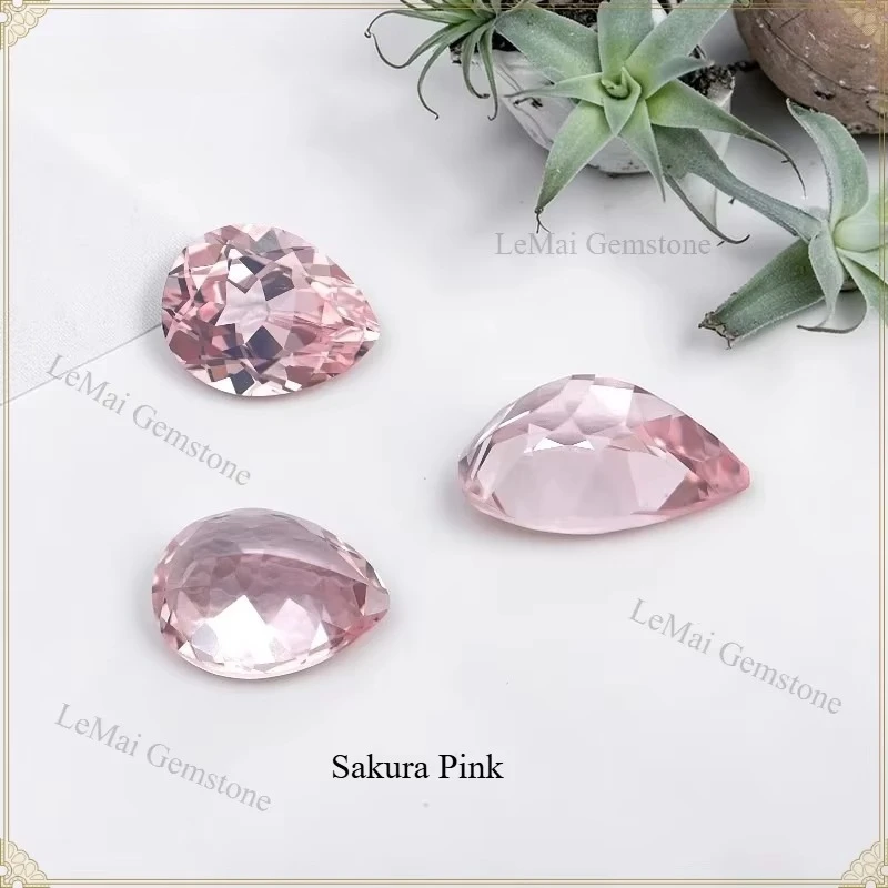 Birnenschliff Labor-Padparadscha „Fire Lotus“ Farbe Loser Edelstein – Detail 5