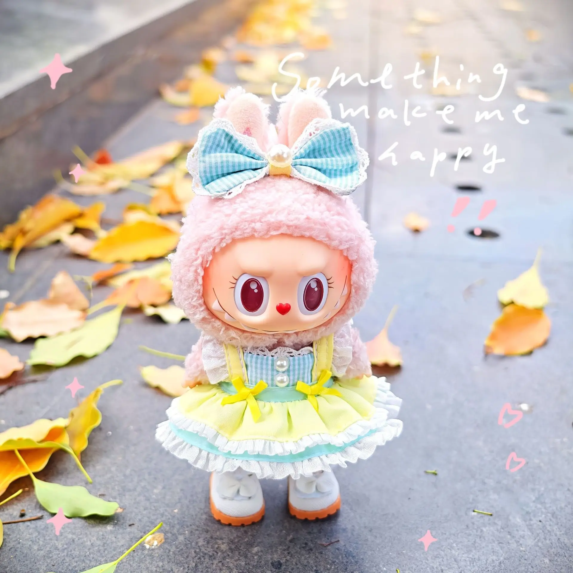 

Macaron Series Princess Dress for Labubu V1 V2 V3 Dolls | Sea Salt Cream Lolita Skirt Set, Cute Outfit for 17cm Plush Figures