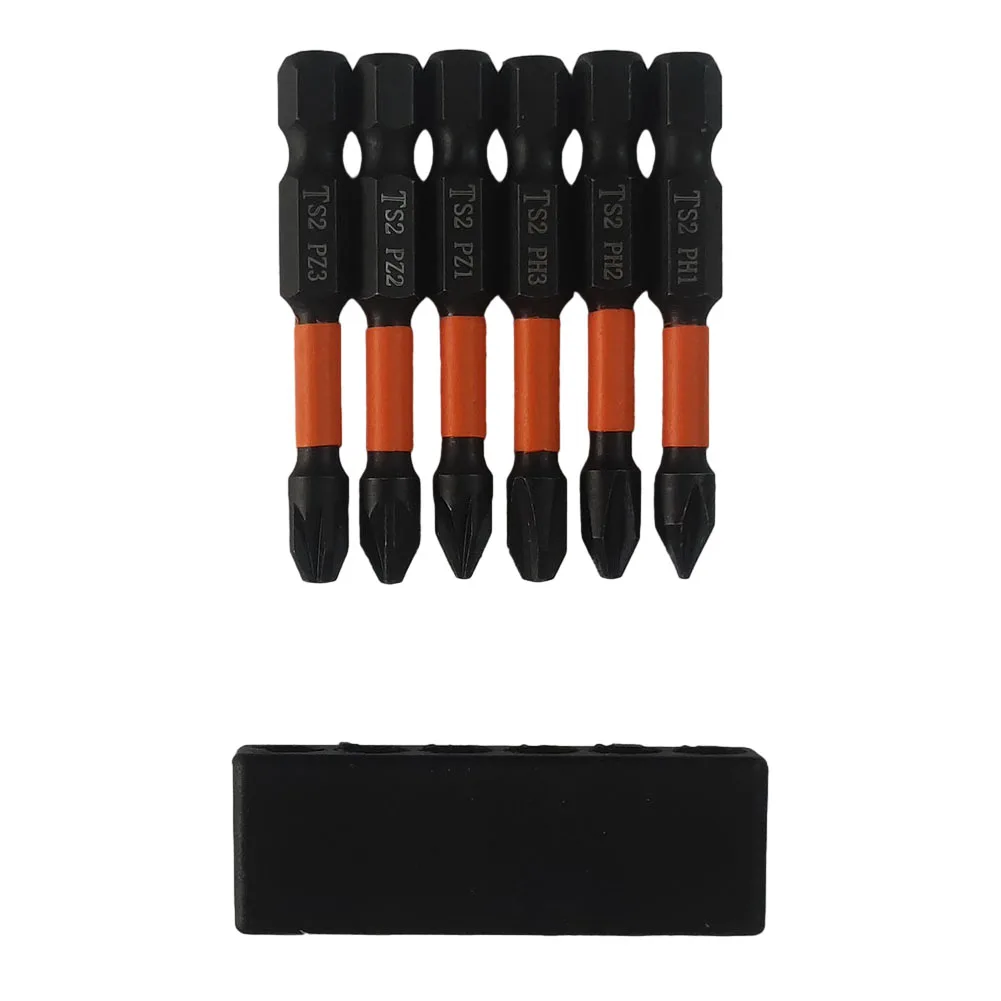 6pcs Magnetic Torx Screwdriver Bits Set PH1 PH2 PH3 PZ1 PZ2 PZ3 1/4 Hex Screw Driver Bits Screwdriver Bit Holder Hand Tool