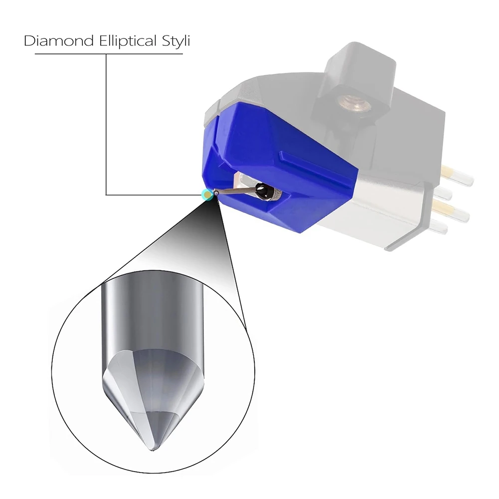 A42T AT-VMN95E Diamond Turntable Needle Stylus Replacement, Compatible for Audio-Technica AT-LP120X Vinyl Record Players