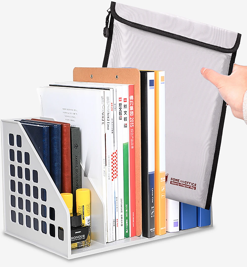 Fireproof Document Bag Data File Home Storage Waterproof Moisture-proof A4 Paper Sealed Thickened Paragraph Zip Type Commercial