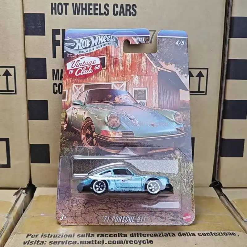 새로운 정품 핫휠 Hrt81 실버 라벨 빈티지 클럽 시리즈 머스탱 포르쉐 911 폭스바겐 비틀 합금 장난감 자동차 서프라이즈 선물