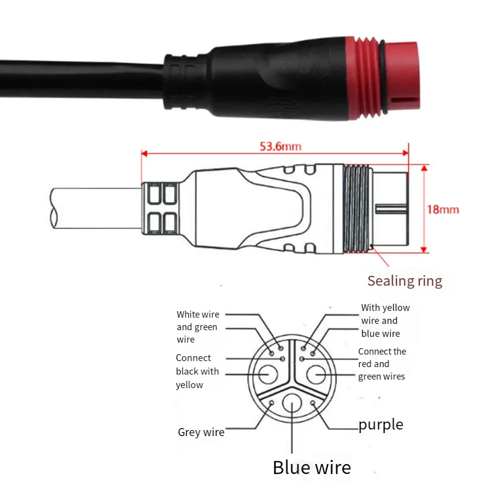 

Для Bafang G062 G060 G090 мотор-концентратор с женской головкой водонепроницаемый соединительный кабель адаптер для электрического велосипеда аксессуары для кабеля