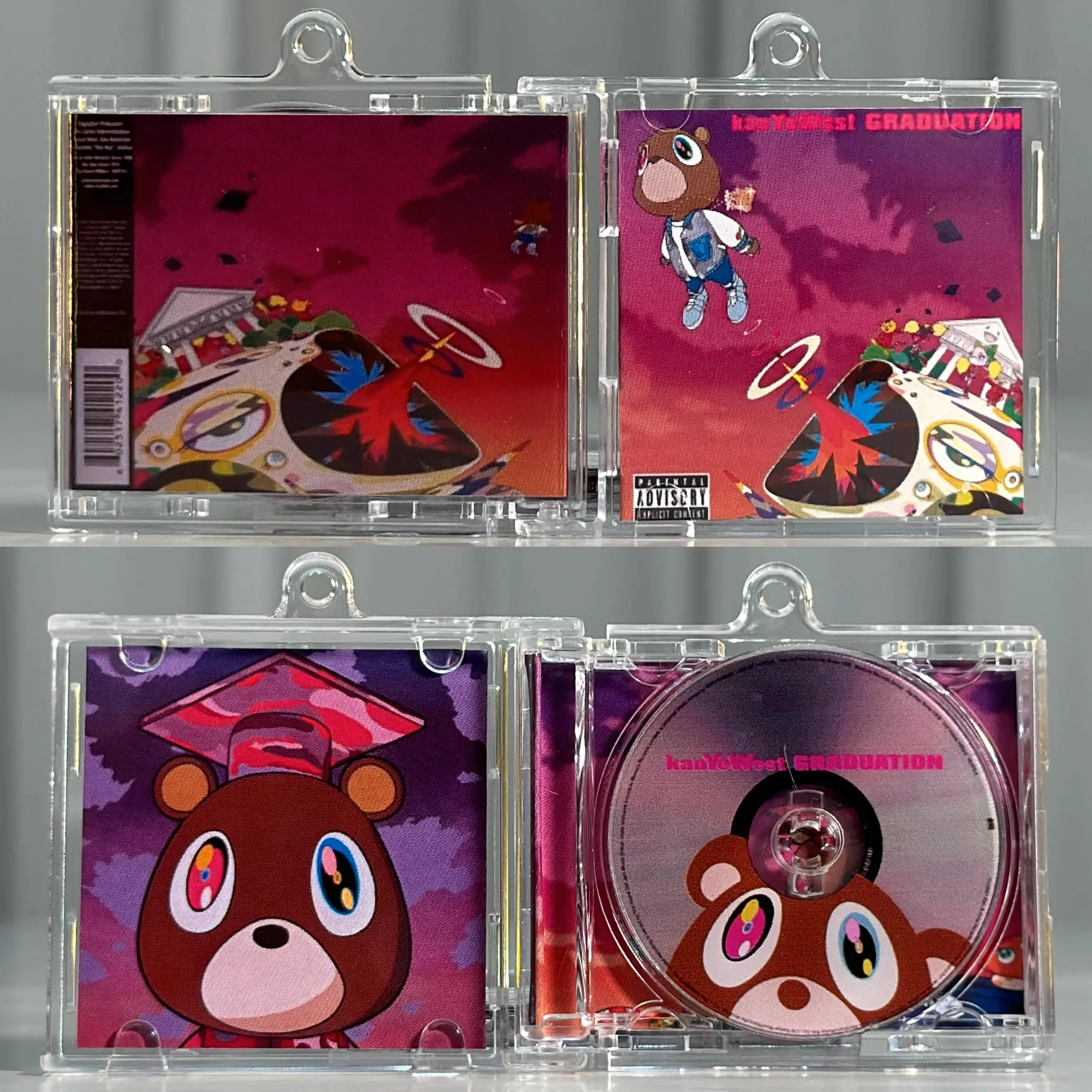 Yeezus-アクリルペンダントキーホルダー,キーリング,キーホルダー,DIY,歌の再生,アルバム,ミニミュージック,CD, NFC,コスプレ,ネックレス,バックパック