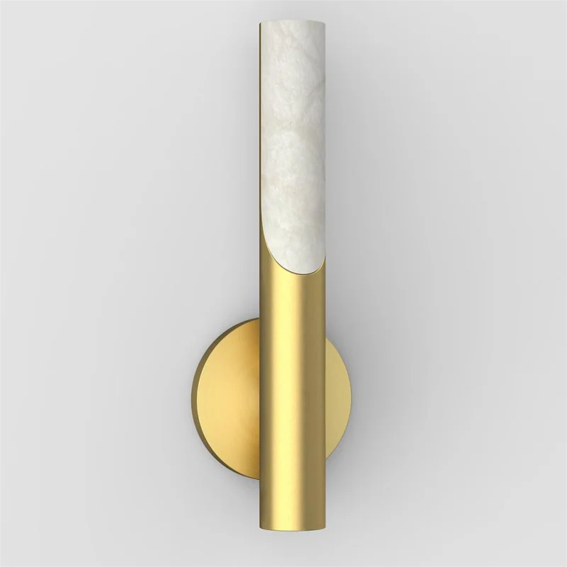 

Spanish Marble Decorative Wall Lamp Cylinder Simple Italian Light Luxury Creative Restaurant Balcony Bedroom Bedside Illuminate