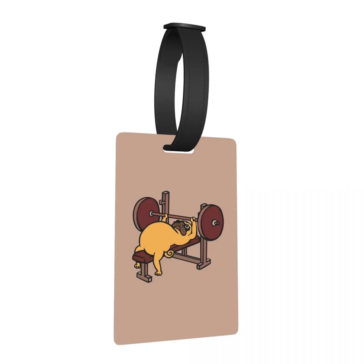 

Бирка для багажа с изображением мопса, аксессуар для чемодана, этикетка для путешествий, держатель для багажной бирки, идентификатор, имя, адрес