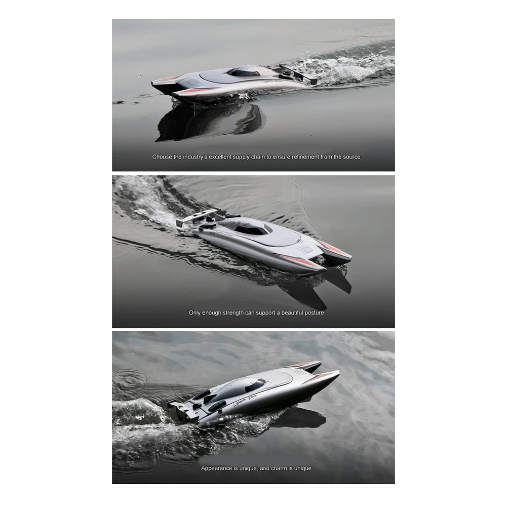 RC Racing Boat For Adults - 2.4 Ghz RC Boat High Speed Electronic Remote Control Boat For Kids Durable Easy To Use Black