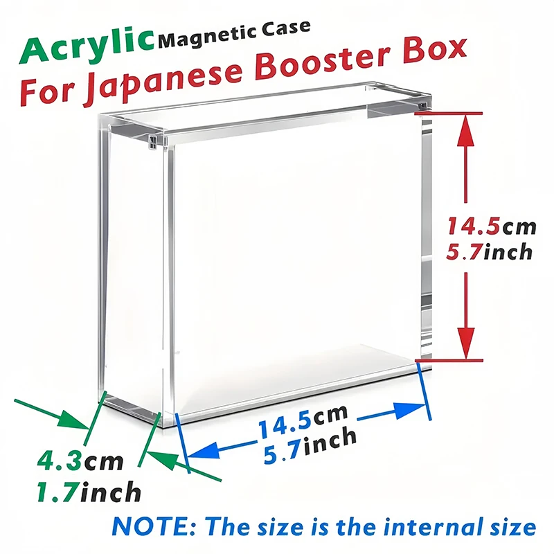 ETB Schutzhülle, 5mm Acryl Magnetische Vitrine für Japanische Booster-Boxen, Transparente Ultra-Acryl-Boxen zur Präsentation Kompatibel – Detail 2