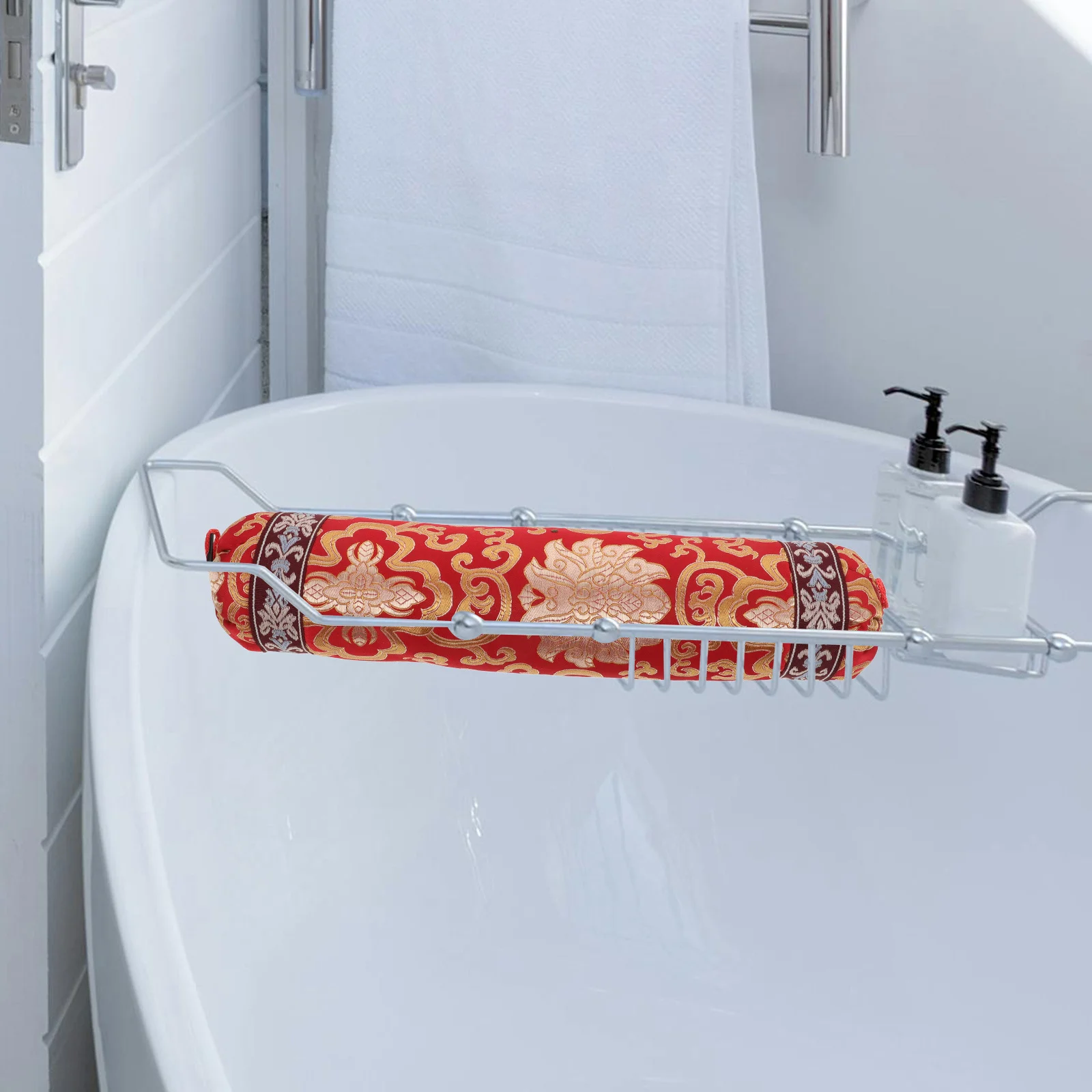 Almohada de sofá Oriental redonda pequeña, almohada clásica china para el cuello, relleno de trigo sarraceno, soporte Lumbar, cojín decorativo para el hogar