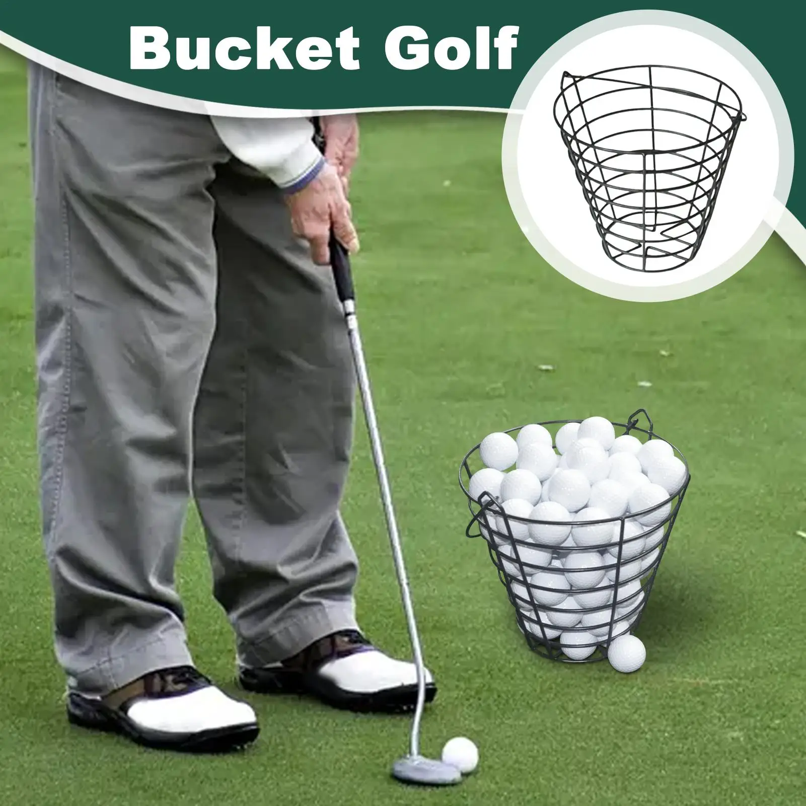 

Магазин корзин для гольфа 100, ведро для мячей для гольфа, проволочный контейнер, органайзер большой емкости для домашнего поля, тренировка по тренировок, спортивных тренировок