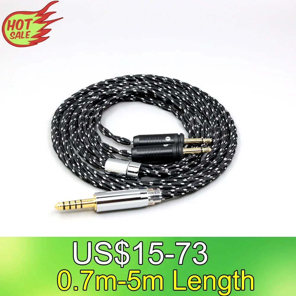 OCC Mixed OFC Twisting Nylon Earphone Cable For Focal Clear Elear Elex Elegia Stellia Celestee radiance Headphone LN008707