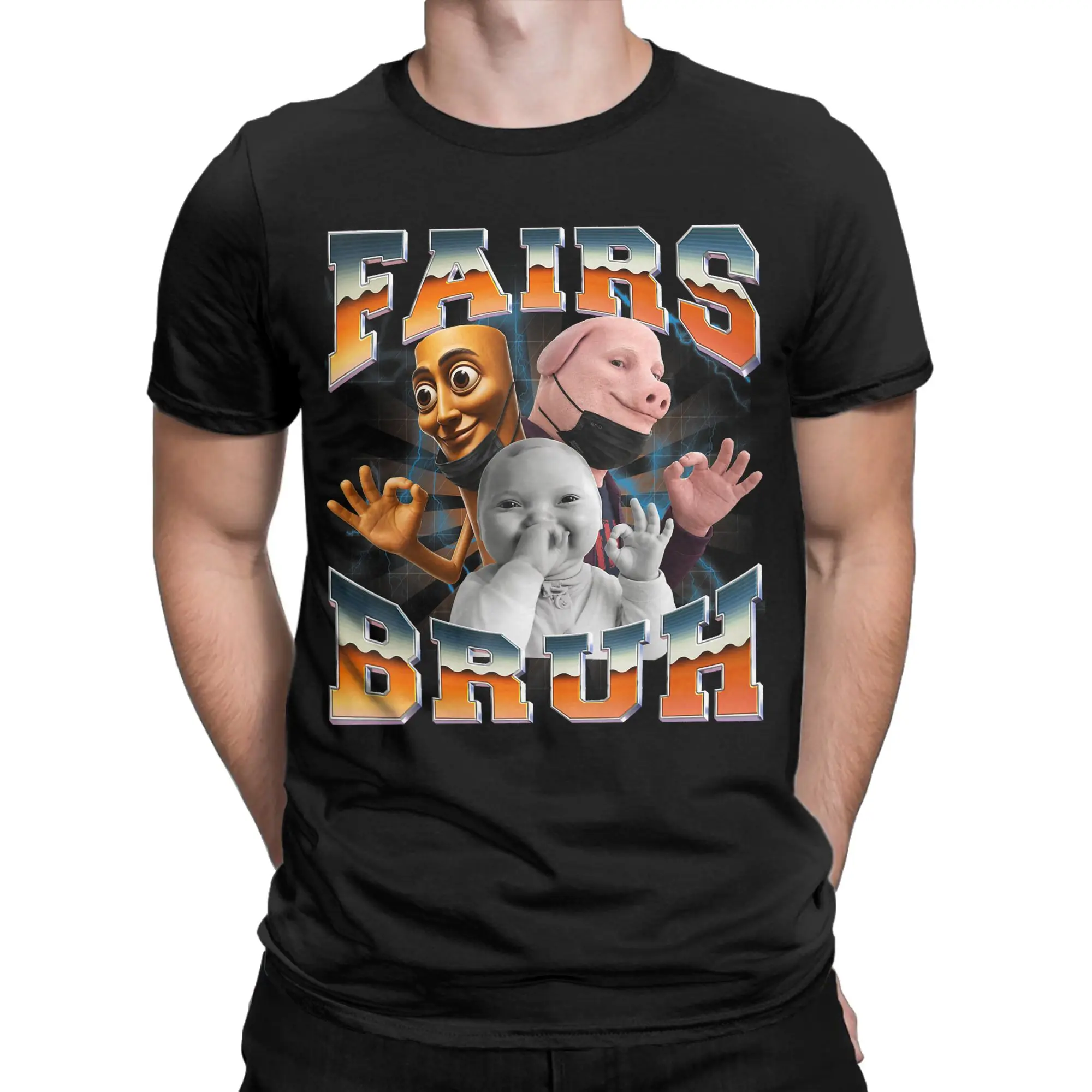 Funny John Pork Tung Sahur Ai Baby Fairs Bruh Slang Meme Cotton T Shirt Men Summer Aesthetic T Shirts O-Neck Harajuku Tee Shirt
