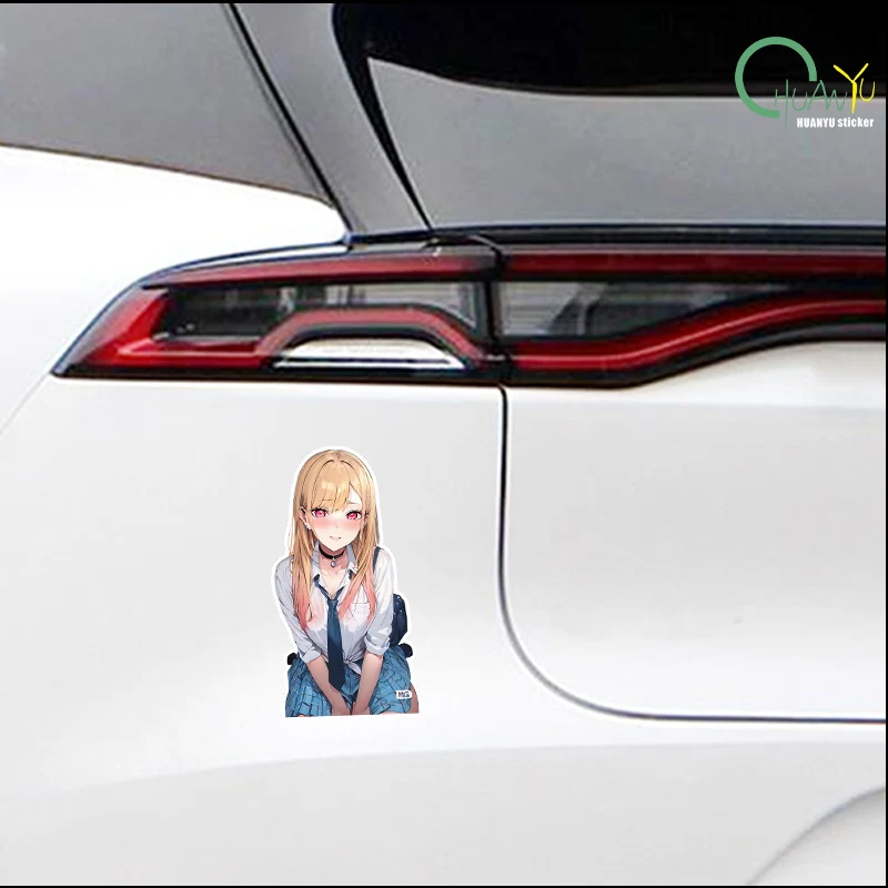 HD anime Haimeng Big Miss Sexy Personality Car Sticker Creative Reflective Waterproof Motorcycle Car Decorative Sticker