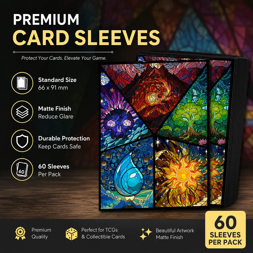

60PCS 66X91MM HOLO Art Trading Card Sleeves Game Card Sleeves Standard Size Card Protector for PTCG/MGT