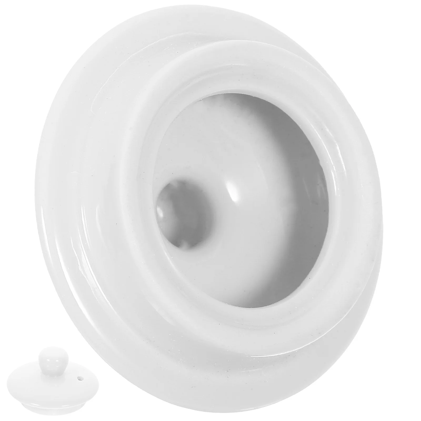

Tea Cup Lid Ceramic Teapot Lids Replacement for Kettle Double Layer White Ceramics