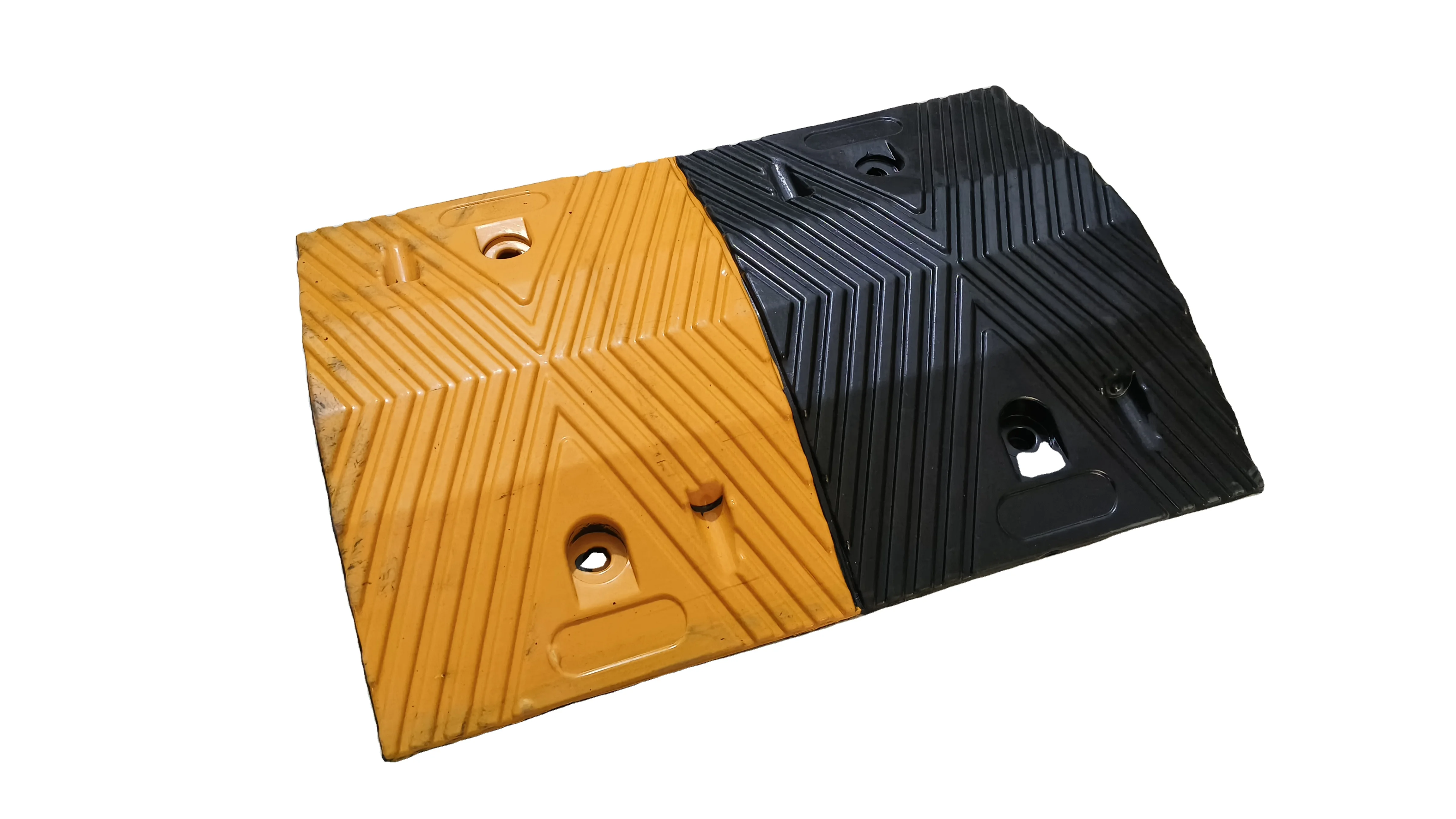 Durable 100cm/1000mm Roadway Safety Rubber Speed Reducer Speed Breaker and Road Rubber Speed Hump Bump