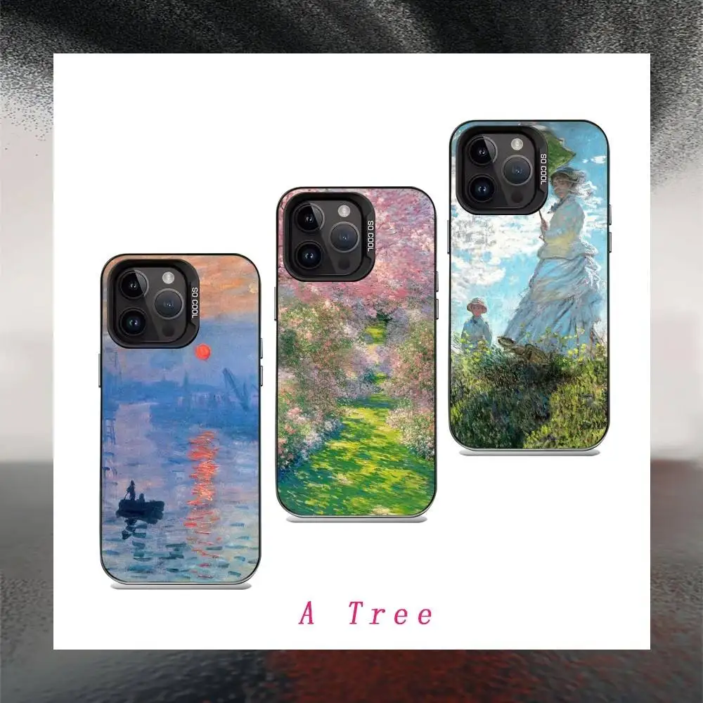 

Art M-Monet C-Claudes Phone Case For IPhone 16 17 15 14 12 13 Pro Max Black Color Shockproof Cover