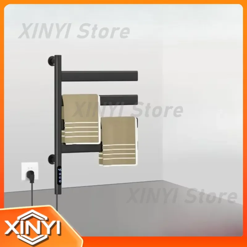 Electric Towel Rack for F45 Stainless Steel Minimalist Bathroom Heater with Intelligent Temperature Control Cross Design