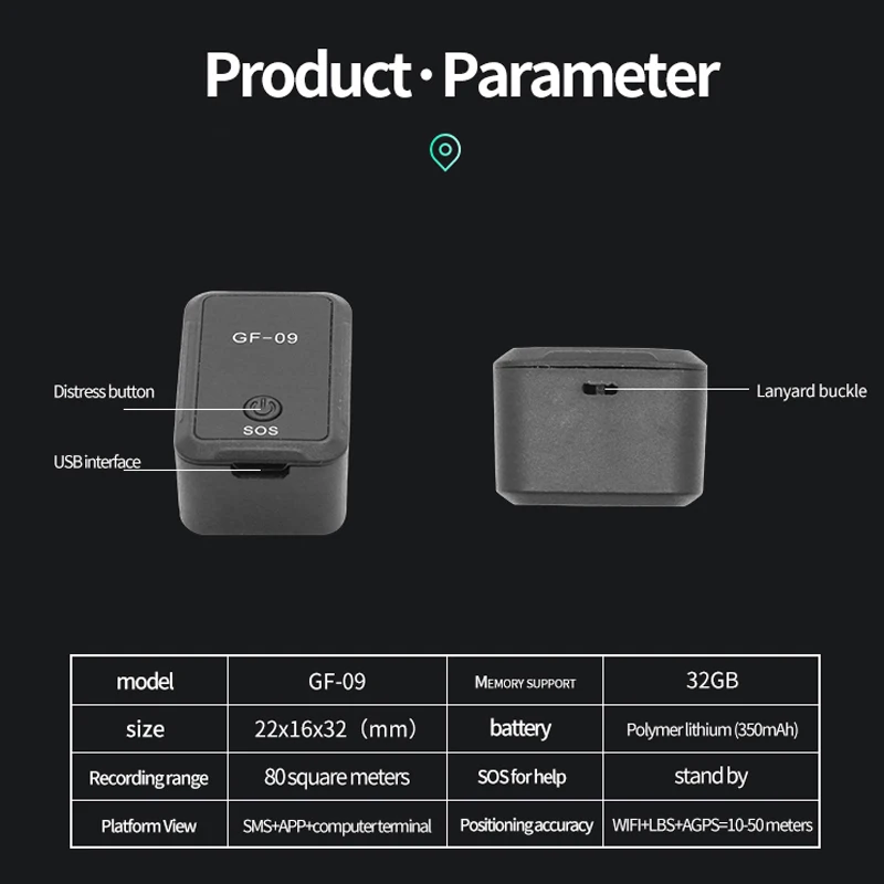 Mini rastreador gps proteção de segurança anti-roubo rastreadores portáteis localizador de precisão dispositivo de rastreamento de gravação anti-lost