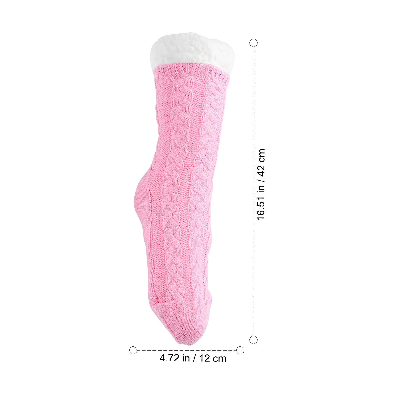 

Fleece-added Anti-slip Floor Socks Women Floor Super Warm Bedroom Fuzzy Girls Acrylic Mid-calf Durability Christmas