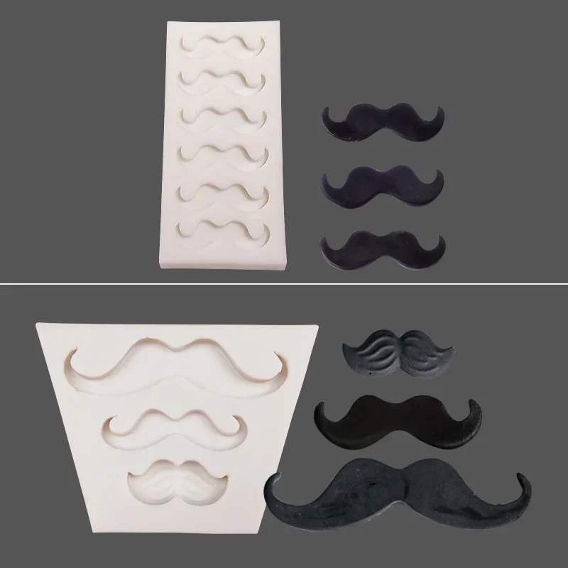 1pc DIY Silicone Mustache Mold Funny Shape Chocolate  Cake Decorating Tools Fondant Baking Dish Costume Party