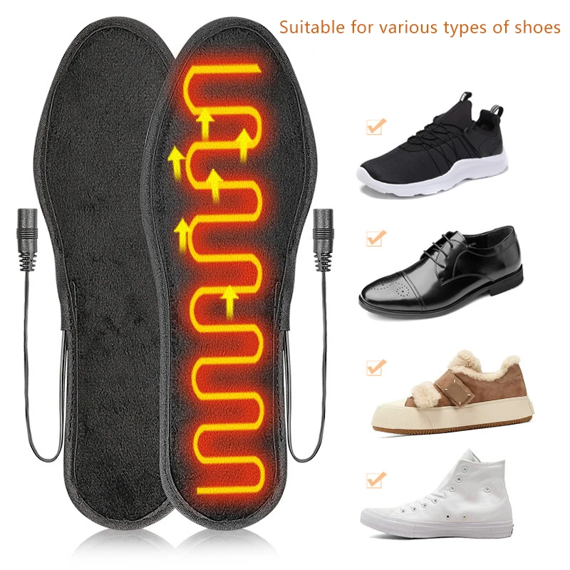 

1Pair USB Rechargeable Heated Insoles Electric Heated Shoes Pad For Outdoor Skiing Winter Foot Warmers