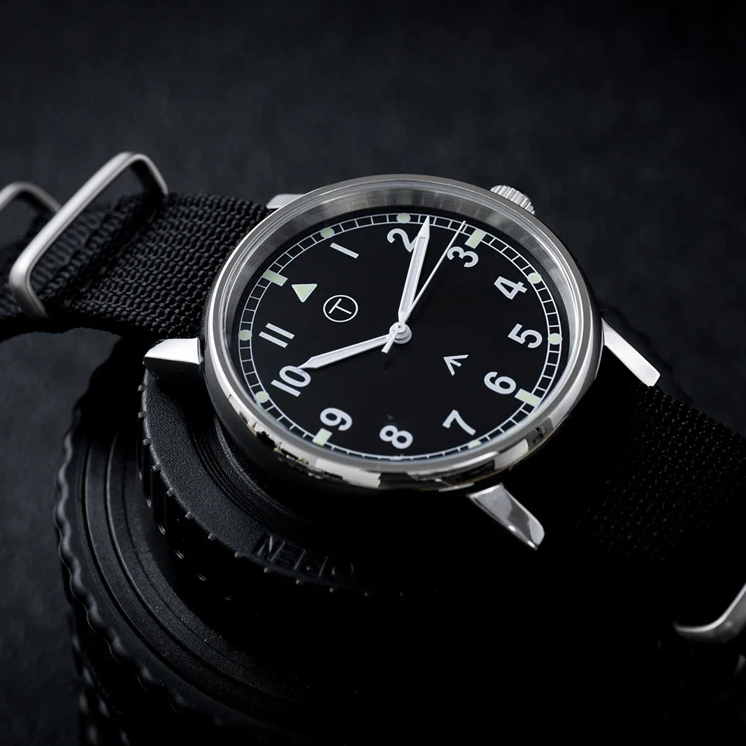 신비한 코드 36MM 남성용 시계 일본 석영 무브먼트 파일럿 방수 스테인레스 스틸 레트로 시계