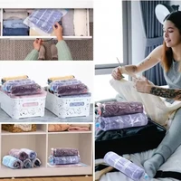 Travel Compression Bags, Roll Up Travel Space Saver Bags for Luggage, Cruise Ship Essentials Cothes, Folding Compressed Bag 5