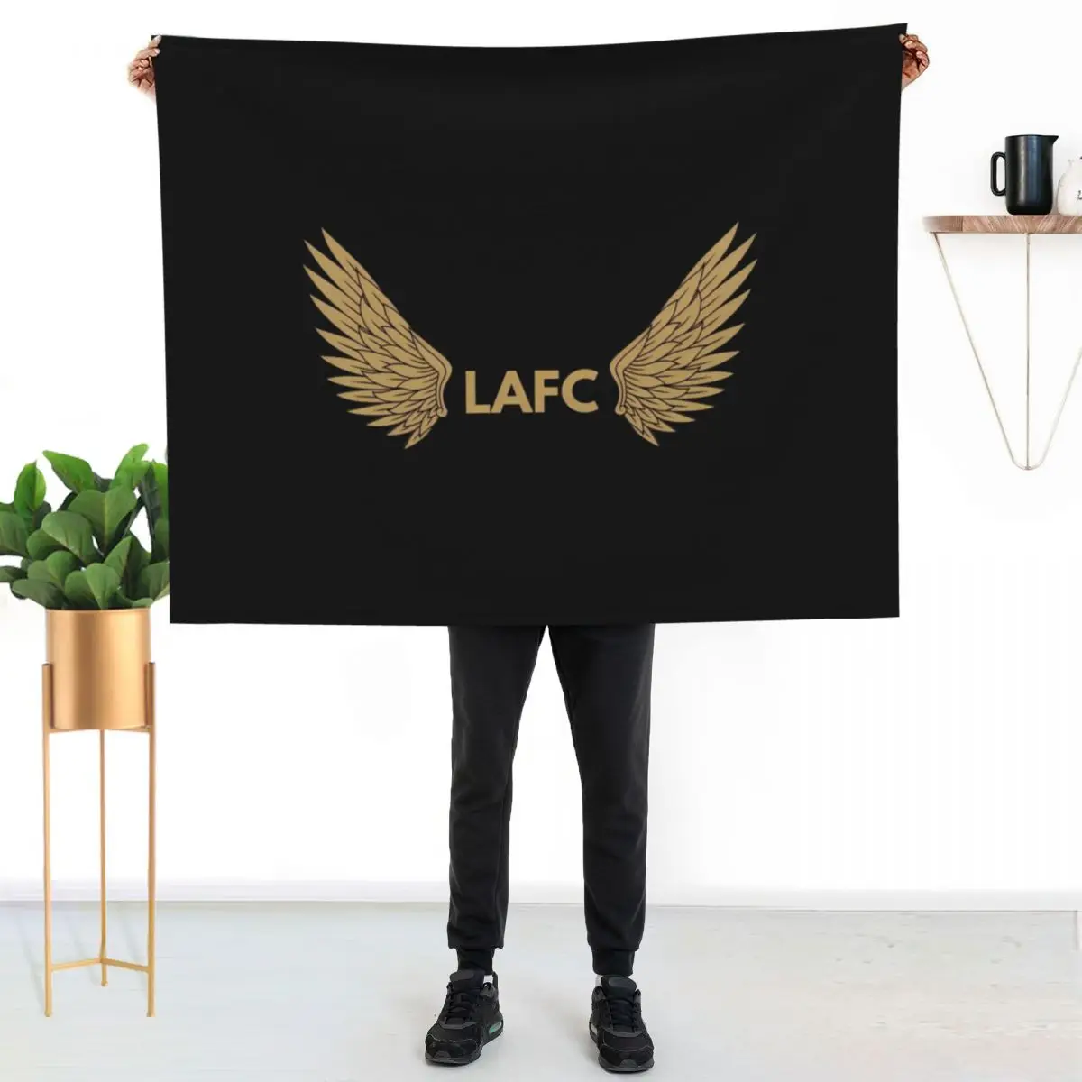 

Lafc Golden Angel Wings Throw Blanket Warm Plush Fuzzy Blanket for Living Room