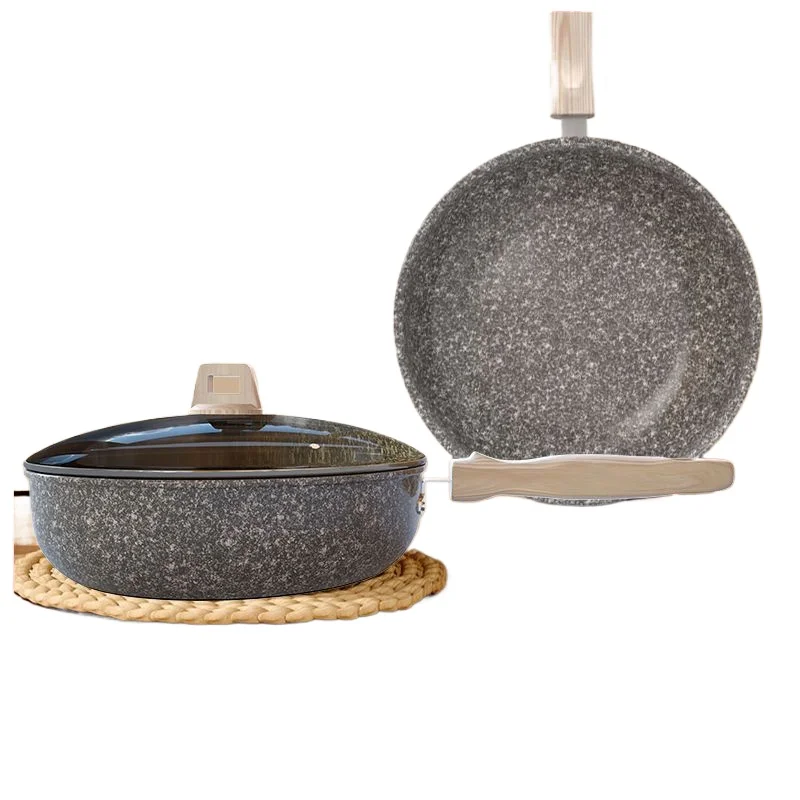 

Maifan каменный узор с плоским дном вок, бытовая сковорода с антипригарным покрытием, без дымов, газовая плита вок, индукционная плита, универсальный горшок