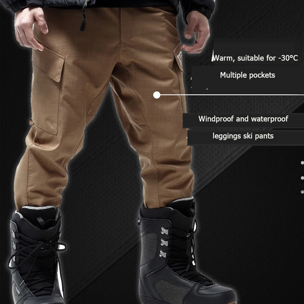 Men and Women Winter Outdoor Ski Pants Windproof Waterproof Warm Breathable Snowboarding Pants Snow Sports  Pants